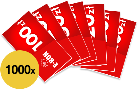 1000x e-bony 20, 50 i 100 zł